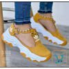 Adidas Platform Light Breathable mustard Ankle Buckle Laceless women's Sneakers shoes