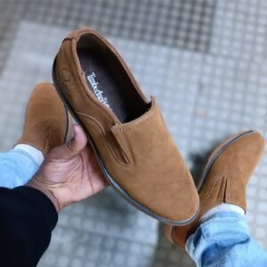Men's Timberland Suede Leather Brown Laceless Shoes - Casual and Official Versatility