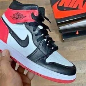 Kids Jordan 1 Shoes - red & black Stylish Sneakers for Kids