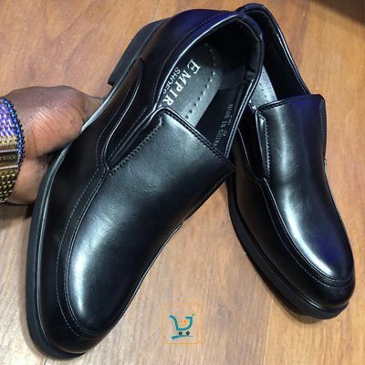 leather-laceless-official-shoes-black-1.jpg Black Empire Design Men's Premium Leather Laceless Slip-On Official Shoes with Rubber Sole: Stylish, Comfortable, and Durable