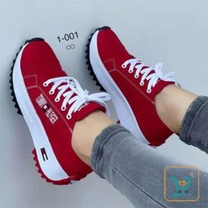 Tommy Hilfiger Platform Light Breathable Red Lace-Up women's/ ladies' Sneakers