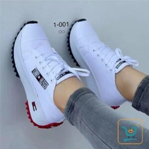 Tommy Hilfiger Platform Light Breathable White Lace-Up women's/ ladies' Sneakers