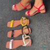 Women's Low Heel Open Toe Ankle Buckle Sandals - Stylish Comfort