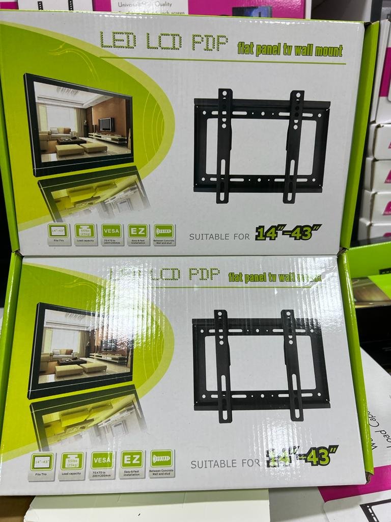 FLAT PANEL TV WALL MOUNT 14 TO 43 ICH TV Universal Fixed TV Wall Mount 14"–43" | LED LCD PDP Slim Bracket