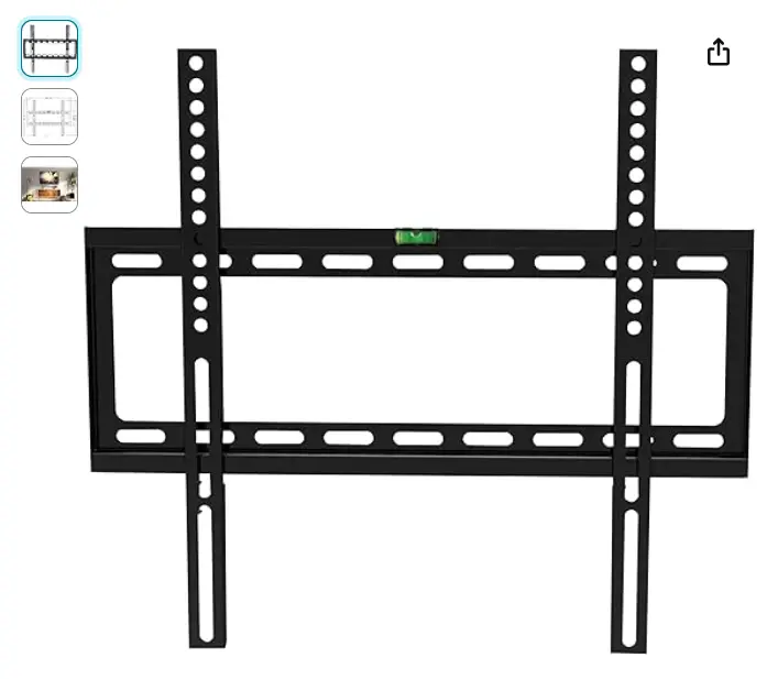tv bracket Buy the Fixed TV Wall Mount for 26"-65" flat or curved TVs. Steel build, supports 45kg, VESA up to 400x400mm, with bubble level & hardware kit included.